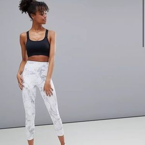 White Marble Leggings